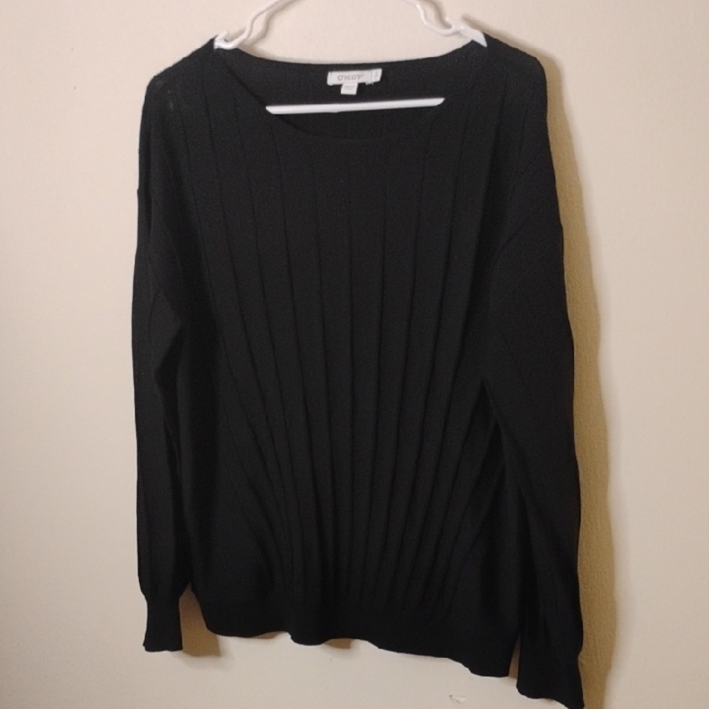 Chico's Classic Black Top Chicos Size 2 ( Large)